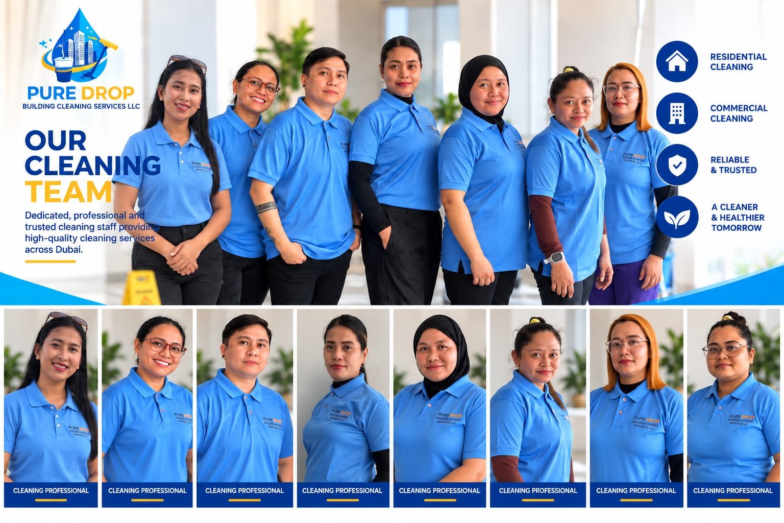 Pure Drop Building Cleaning Services LLC - Dedicated Cleaning Team in Dubai